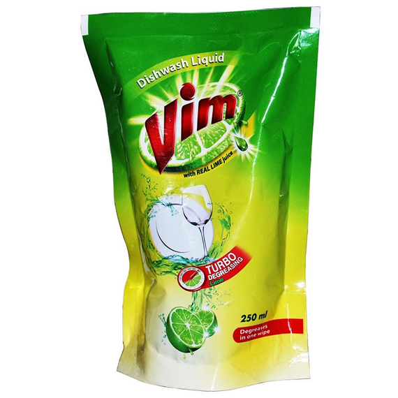 Vim Dishwashing Liquid 250ml Poly pack