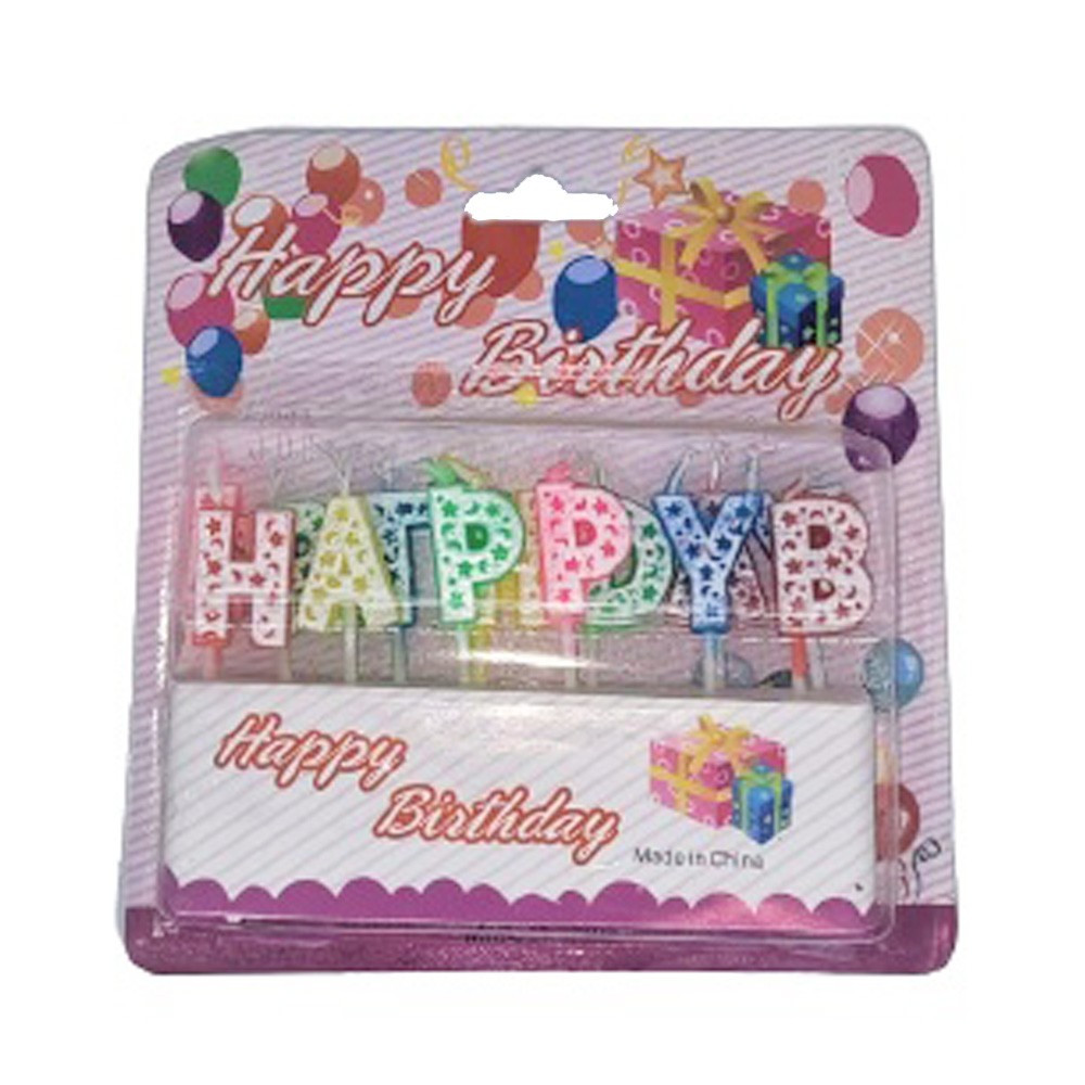 Happy Birthday Candle Multi Color each
