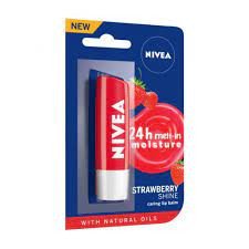 Nivea Caring Lip Balm Strawberry Shine 4.8 gm