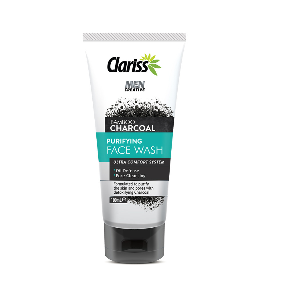 Clariss Men Face Wash Bamboo Charcoal 100ml