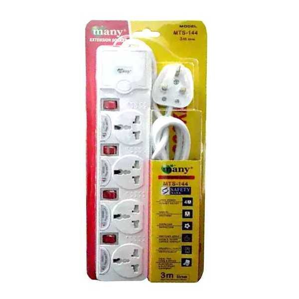 Many 4 Socket Power Converter Multi Plug (3 Pin) each