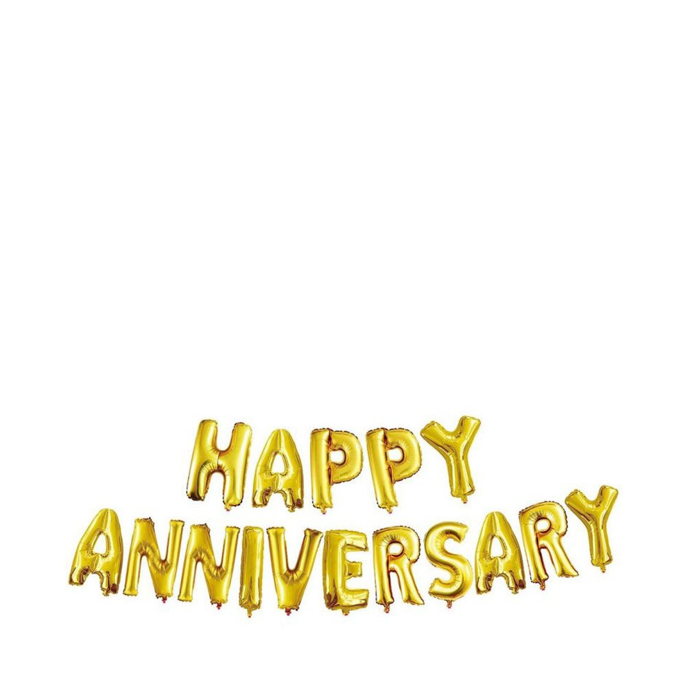 Happy Anniversary Foil (Golden) 16 Letters