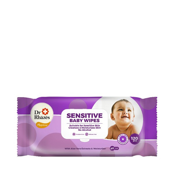 Dr Rhazes Sensitive Baby Wipes 120 pcs