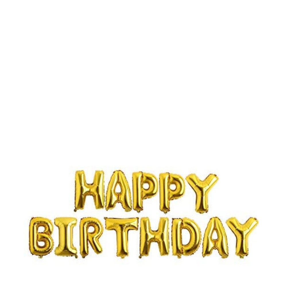 Happy Birthday Foil (Golden) 13 Letters