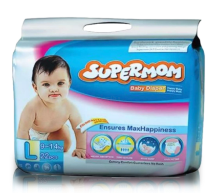 Supermom Baby Diaper (large) L 22 Pcs