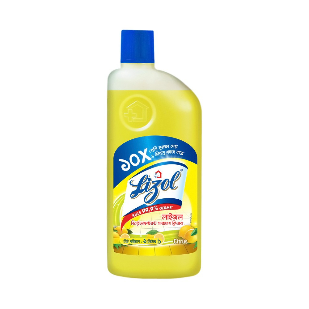 Lizol Floor Cleaner Citrus Disinfectant Surface 1 Ltr