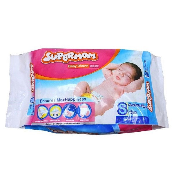 Supermom Baby Diaper (small) S 4Pcs