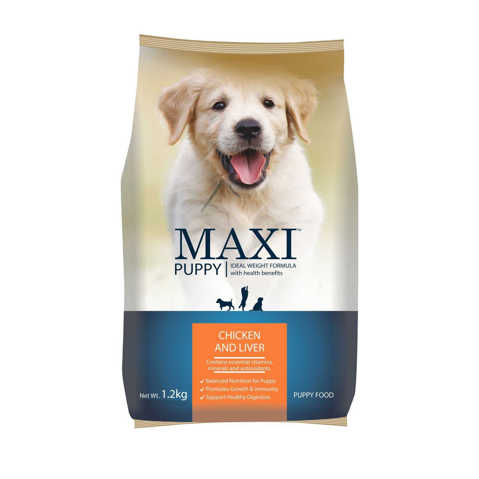 Maxi Puppy Dog Food Chicken & Liver 1.2 kg