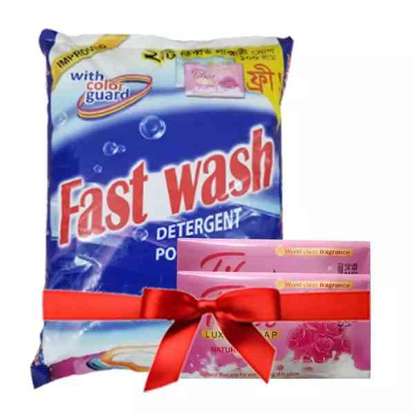 Fast Wash Detergent Powder (Free Tibet luxury Soap 100 gm)